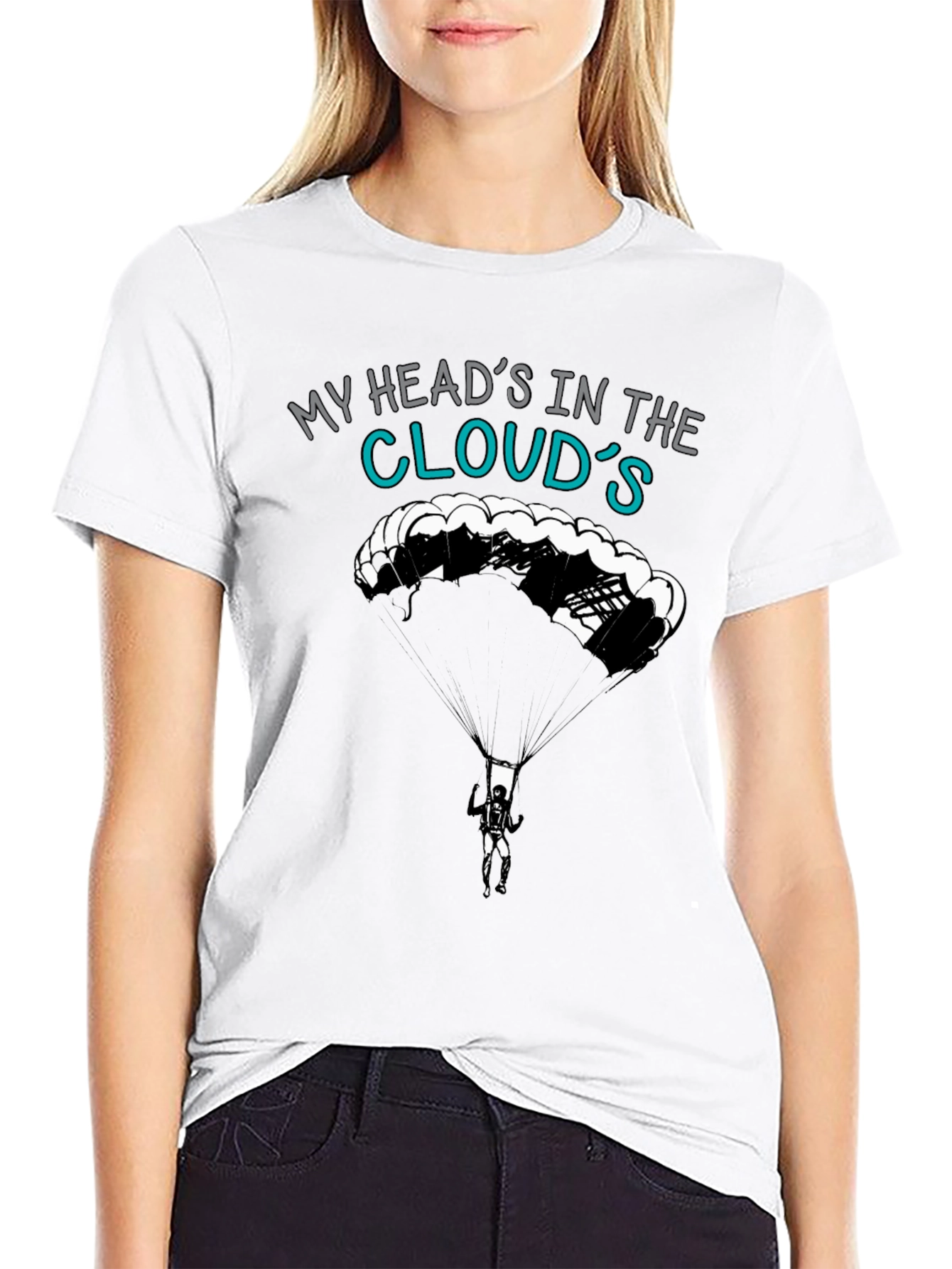 My Heads In The Clouds T-Shirt - Skydiving Design