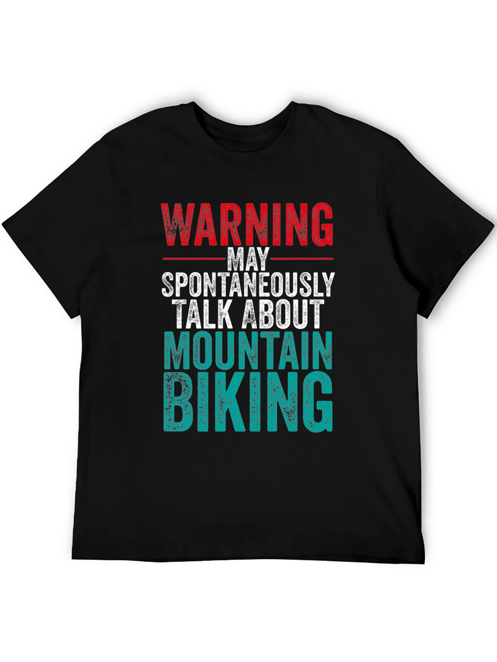 Warning Mountain Biking Graphic Tee