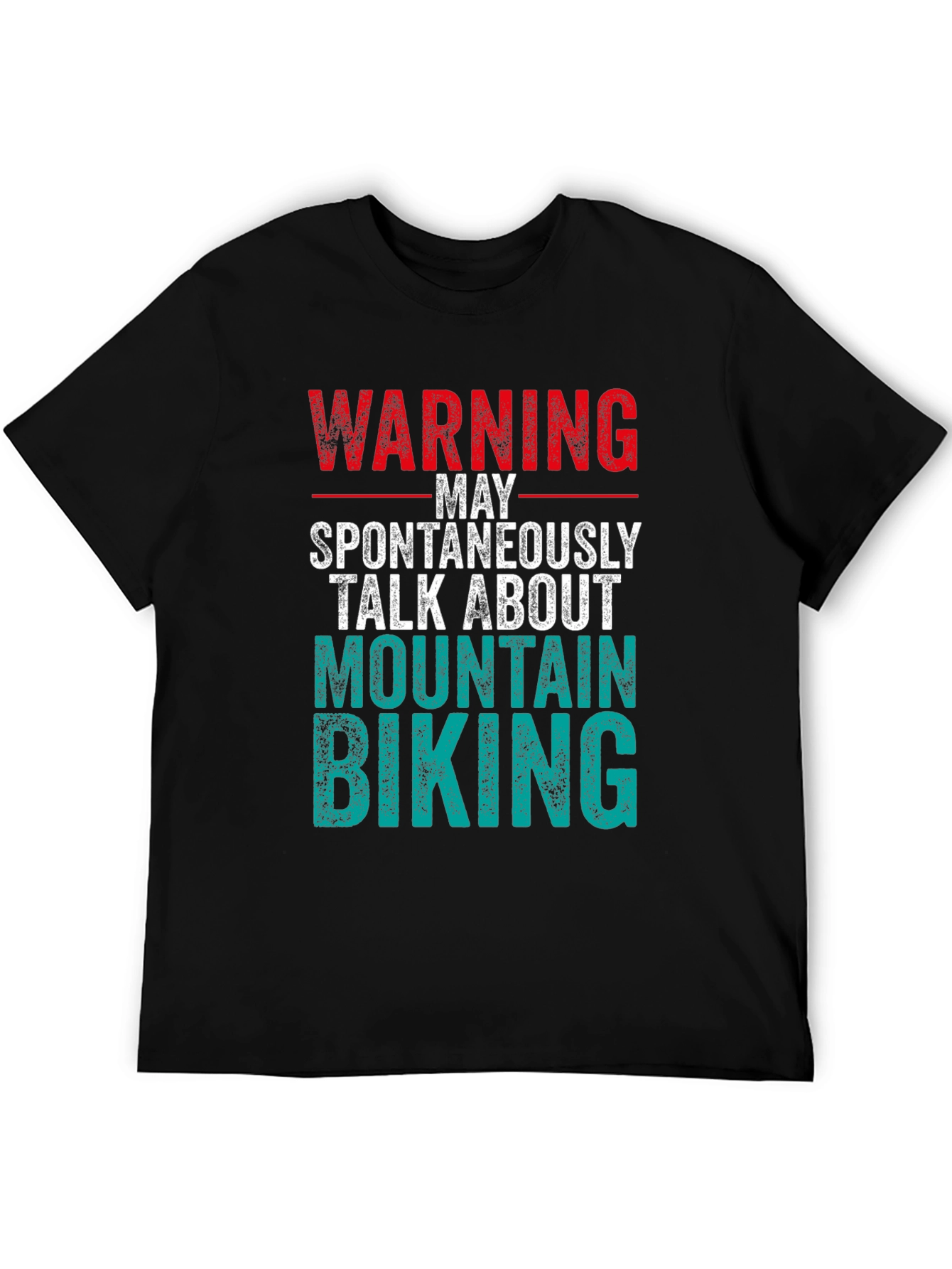 Warning Mountain Biking Graphic Tee