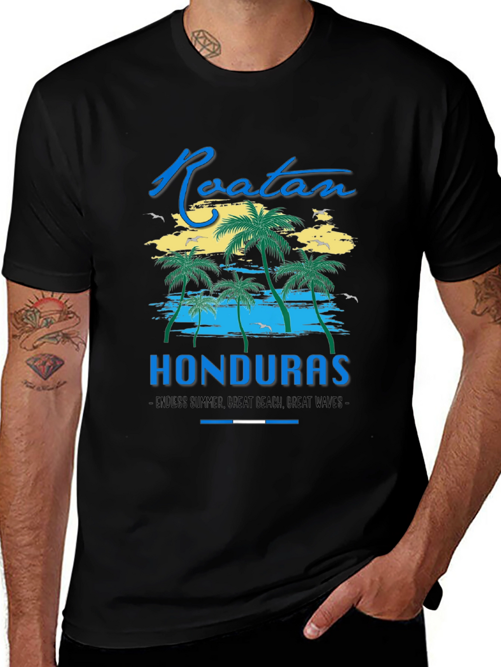 Roatan Honduras T-Shirt - Island Beach Design