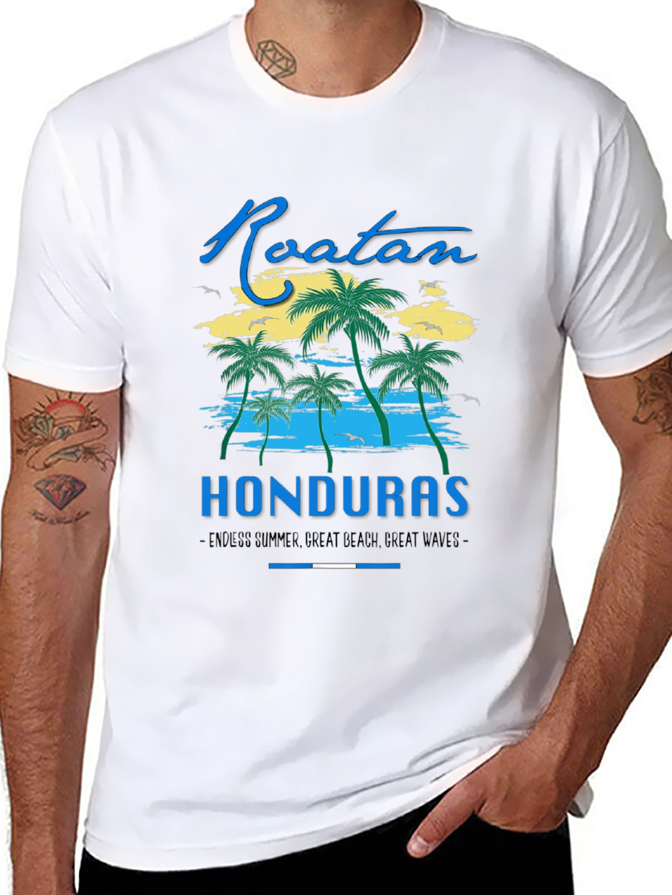 Roatan Honduras T-Shirt - Island Beach Design