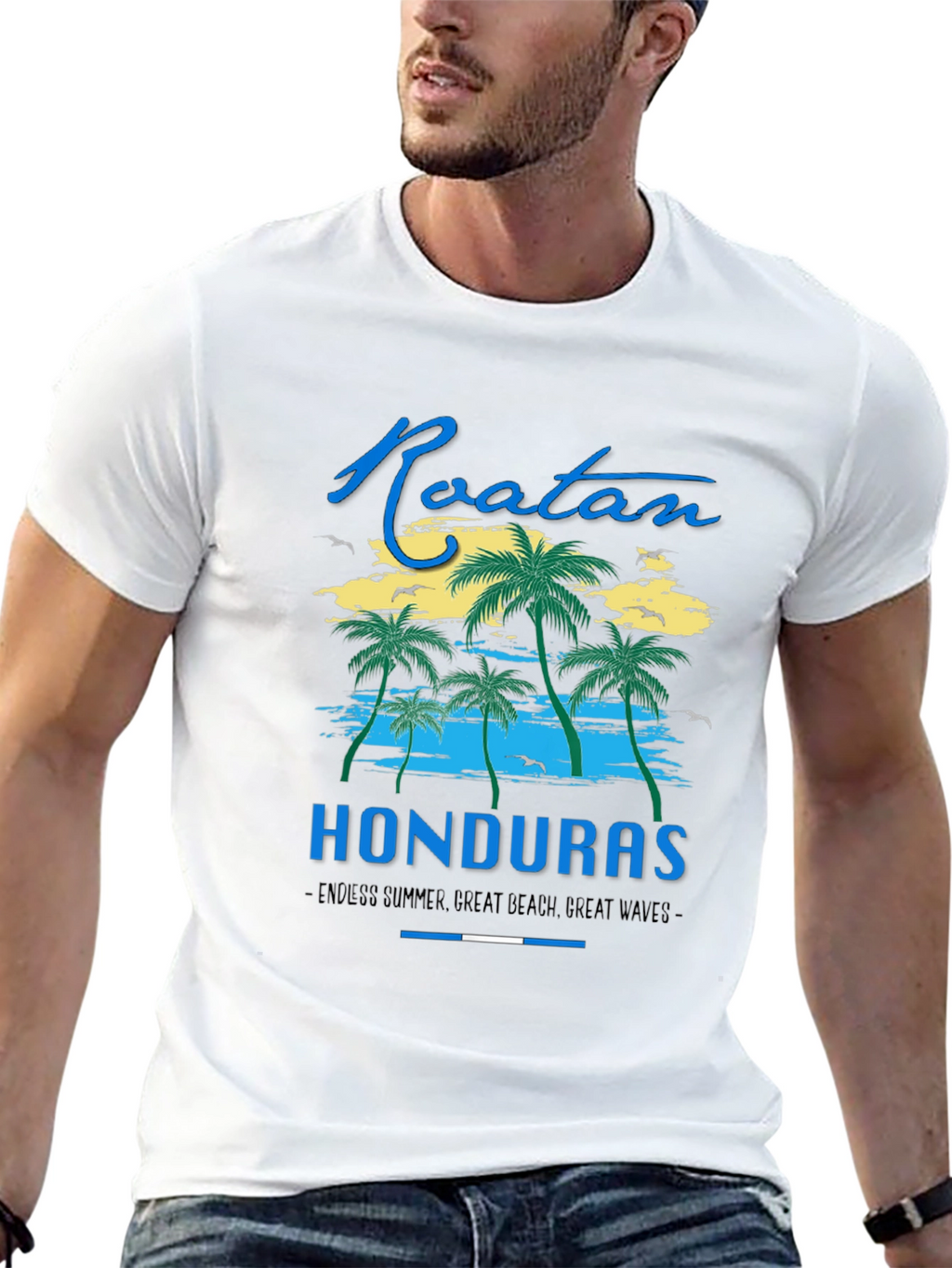 Roatan Honduras T-Shirt - Island Beach Design