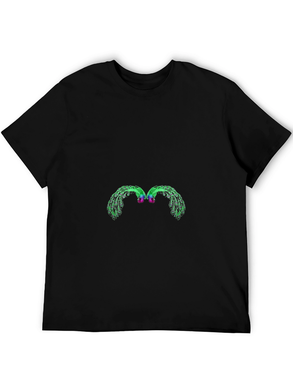 Abstract Graphic Black Crew Neck Tee