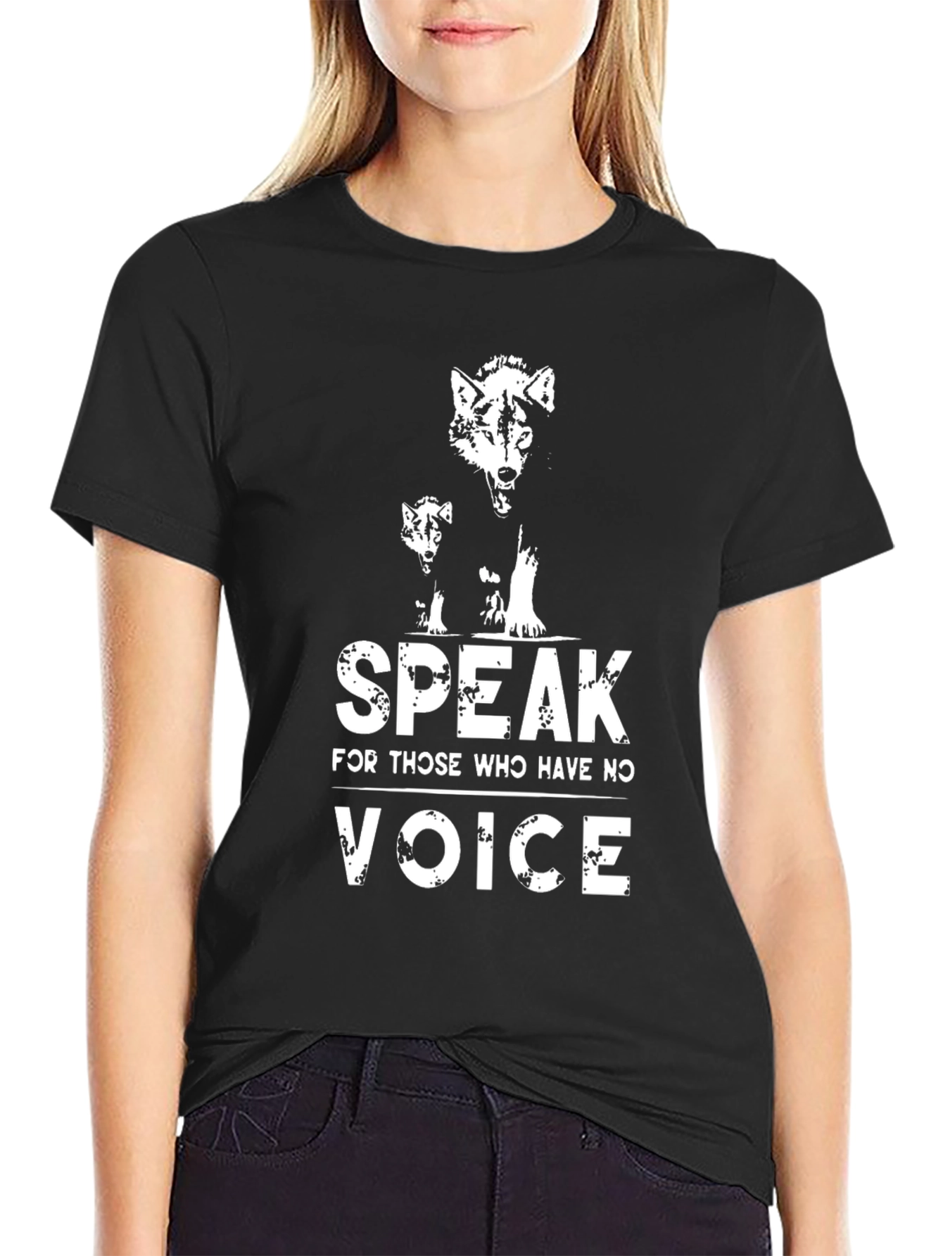 Speak For Those Who Have No Voice Wolf T-Shirt