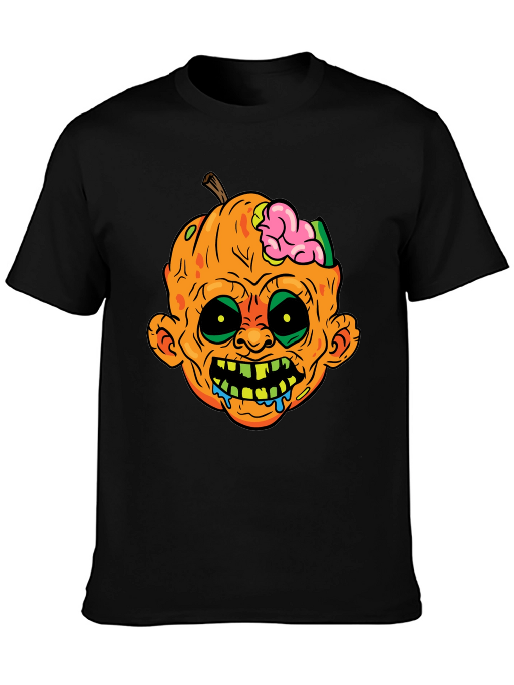 Zombie Pumpkin T-Shirt - Halloween Spooky Tee