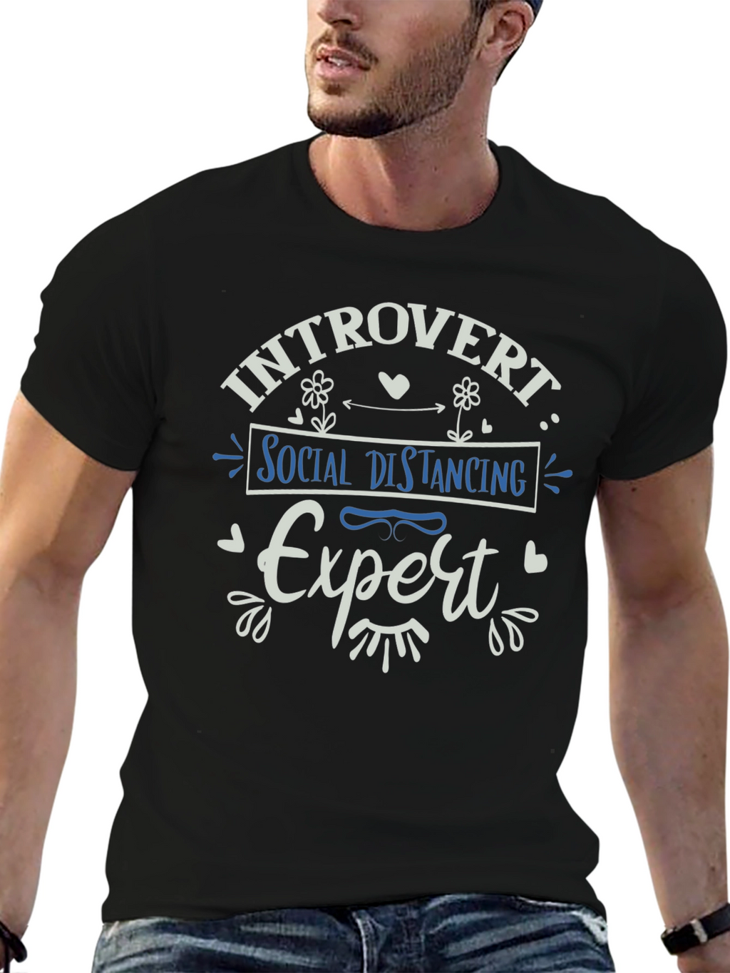 Introvert Social Distancing Expert Graphic Tee