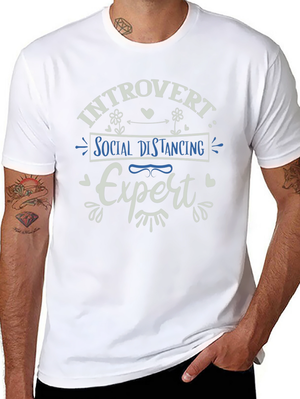 Introvert Social Distancing Expert Graphic Tee