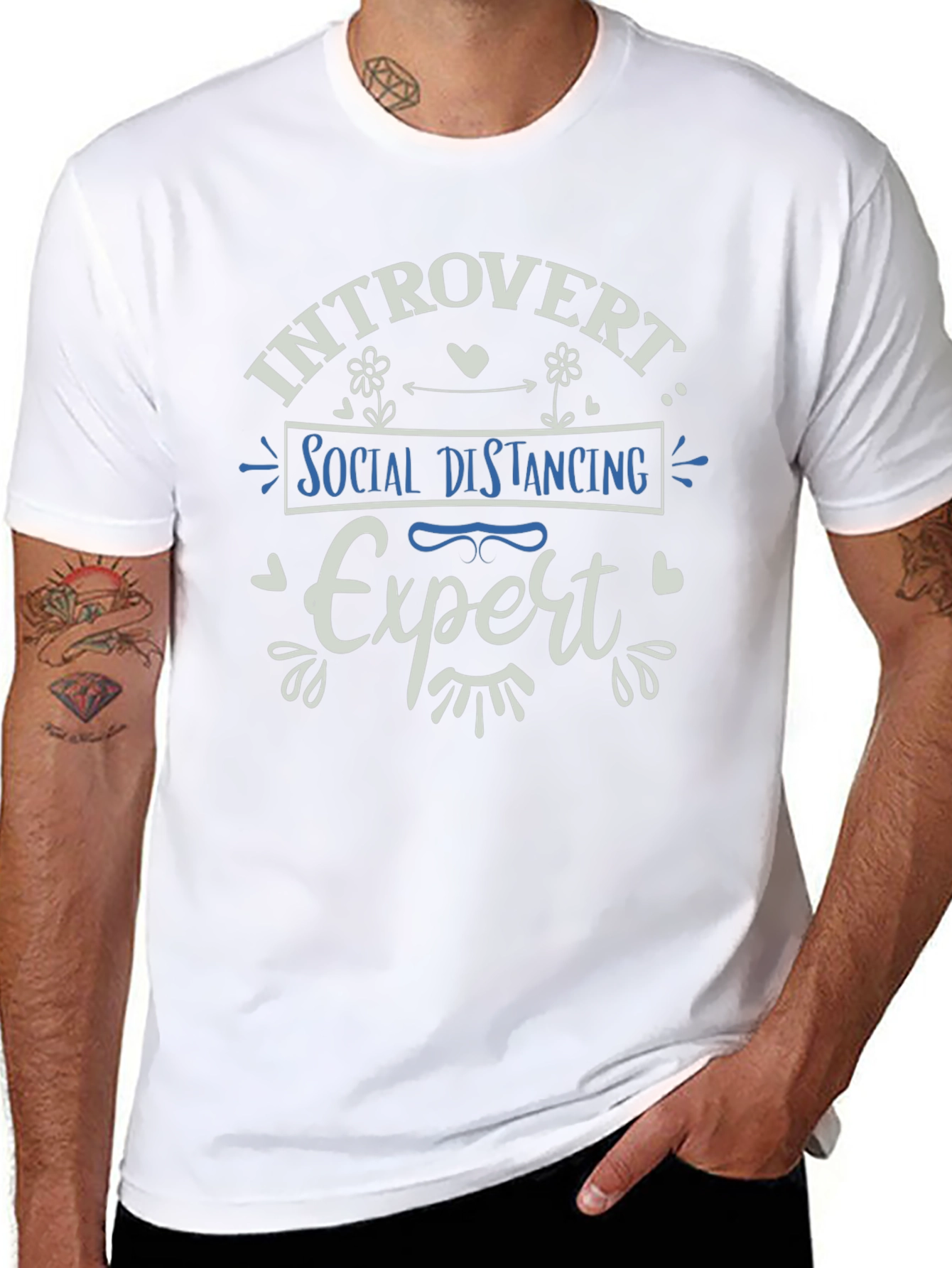 Introvert Social Distancing Expert Graphic Tee