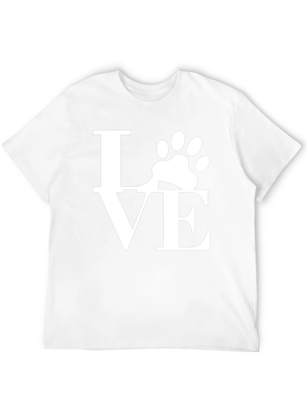 Love Paw Print Graphic T-Shirt - Black