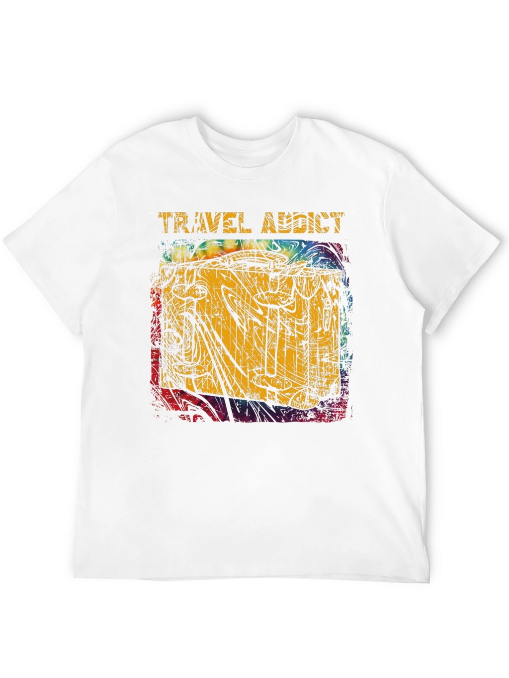 Travel Addict Graphic Tee - Black Casual T-Shirt