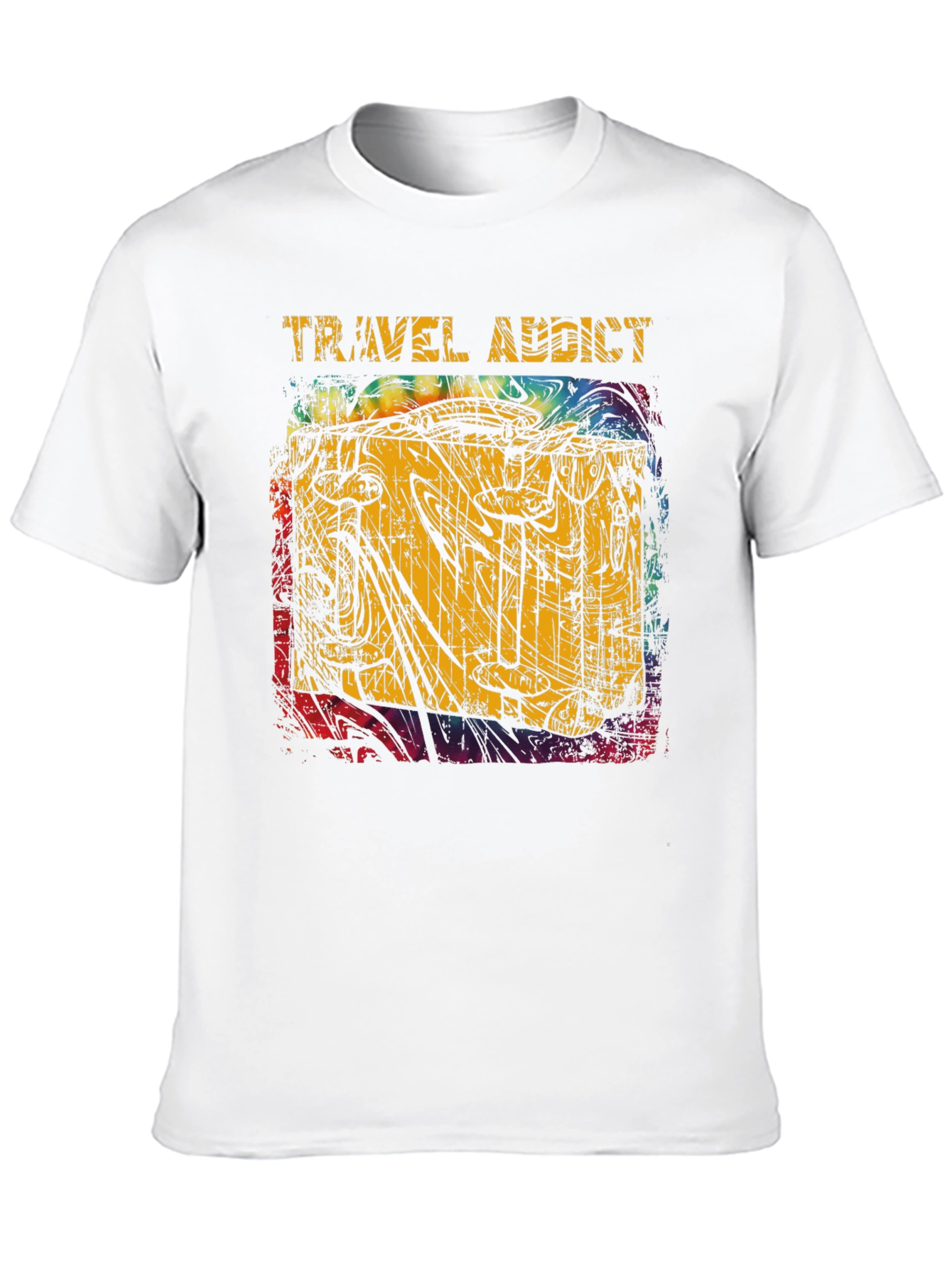 Travel Addict Graphic Tee - Black Casual T-Shirt
