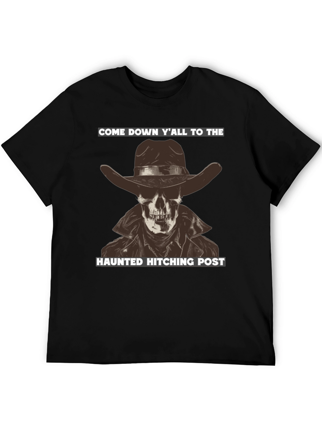 Haunted Hitching Post Graphic T-Shirt
