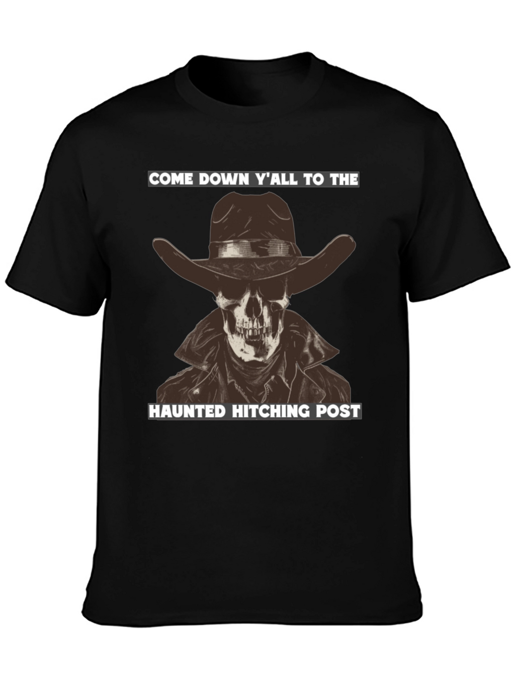 Haunted Hitching Post Graphic T-Shirt