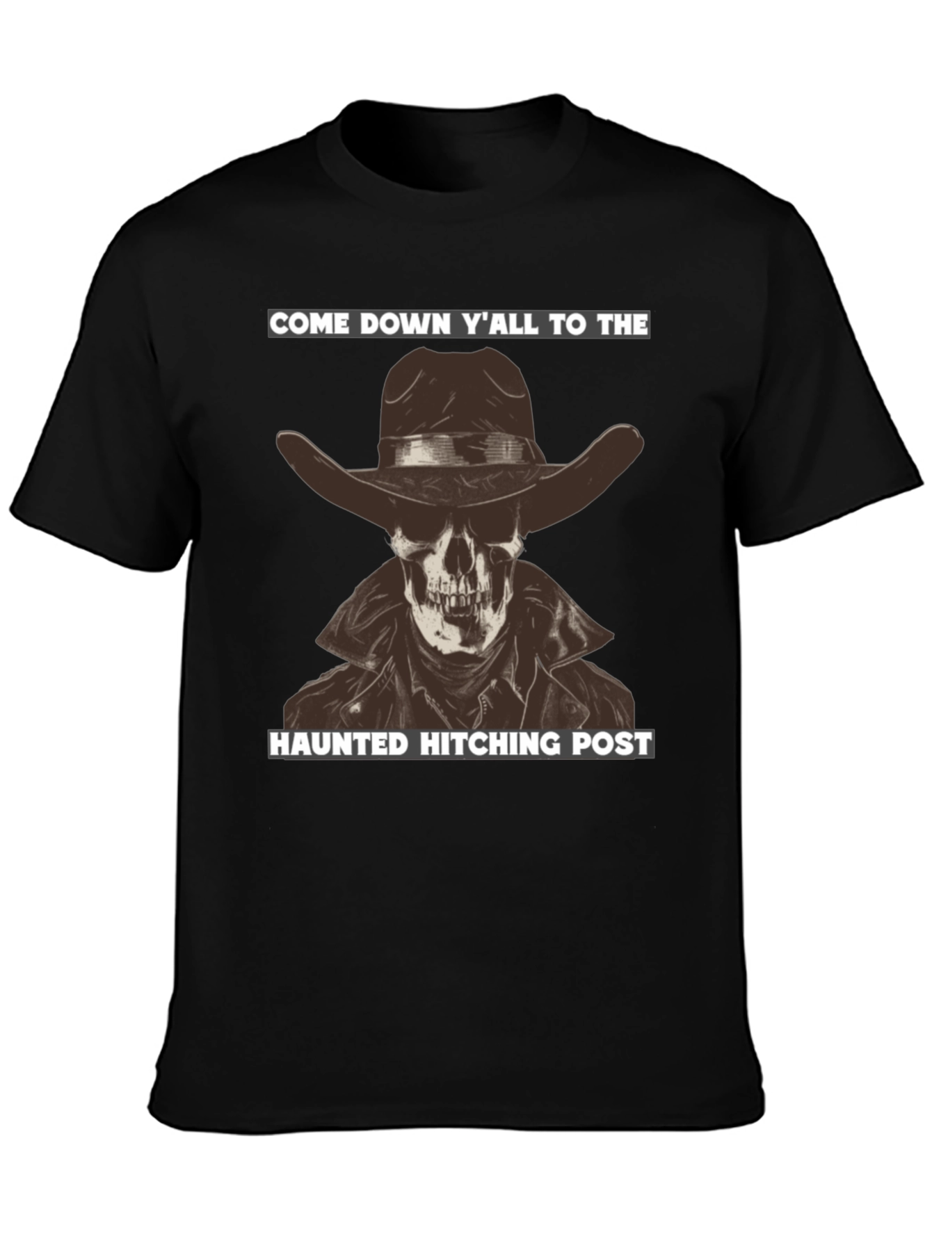 Haunted Hitching Post Graphic T-Shirt