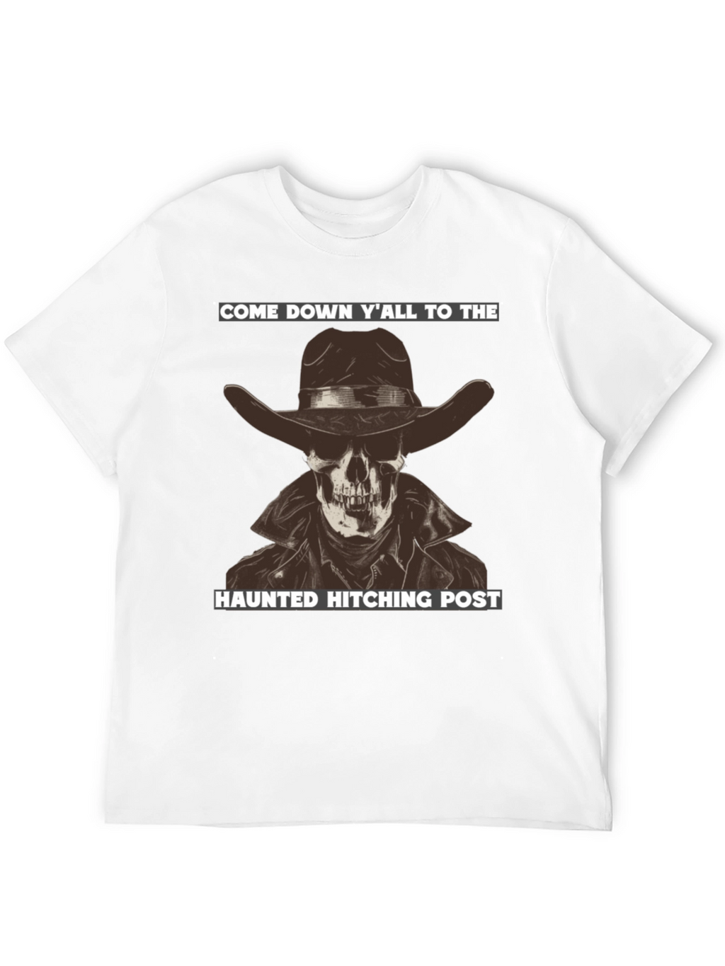 Haunted Hitching Post Graphic T-Shirt
