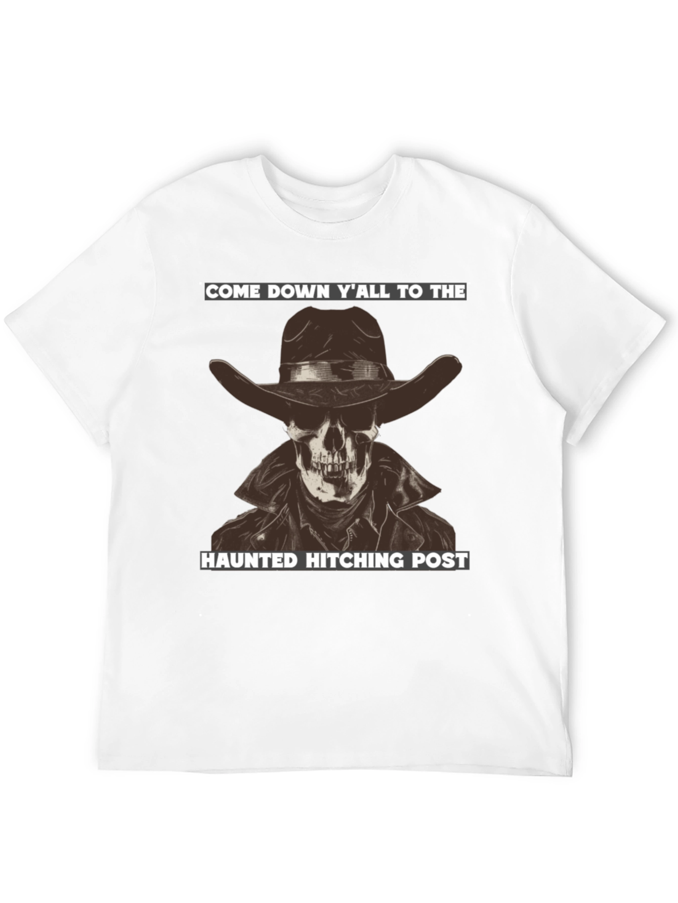 Haunted Hitching Post Graphic T-Shirt
