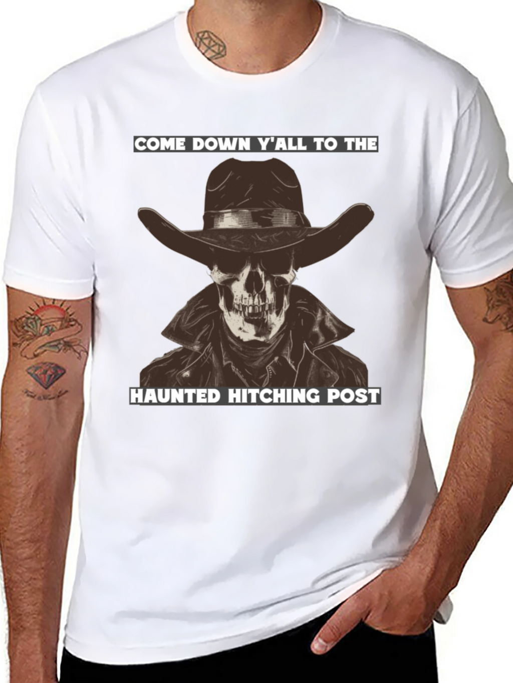 Haunted Hitching Post Graphic T-Shirt