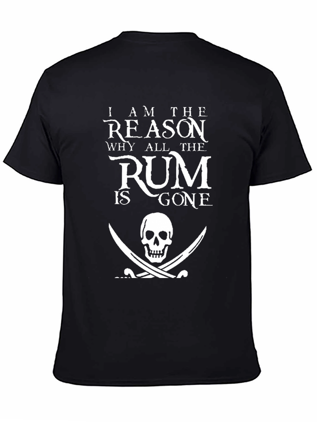 Pirate Rum Gone Graphic Tee - Black