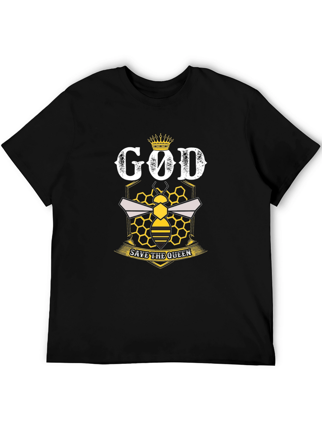 God Save the Queen Bee T-Shirt - Black