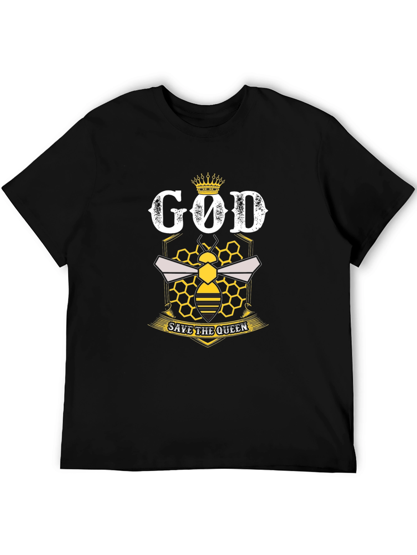 God Save the Queen Bee T-Shirt - Black