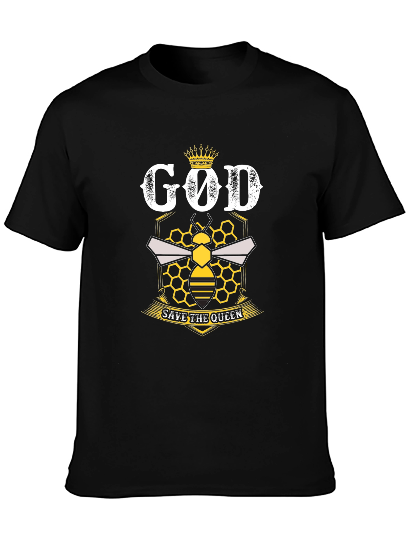 God Save the Queen Bee T-Shirt - Black