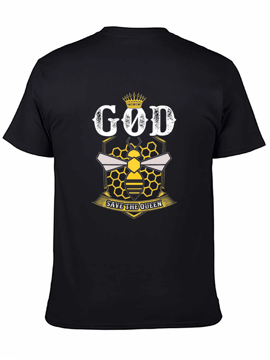 God Save the Queen Bee T-Shirt - Black