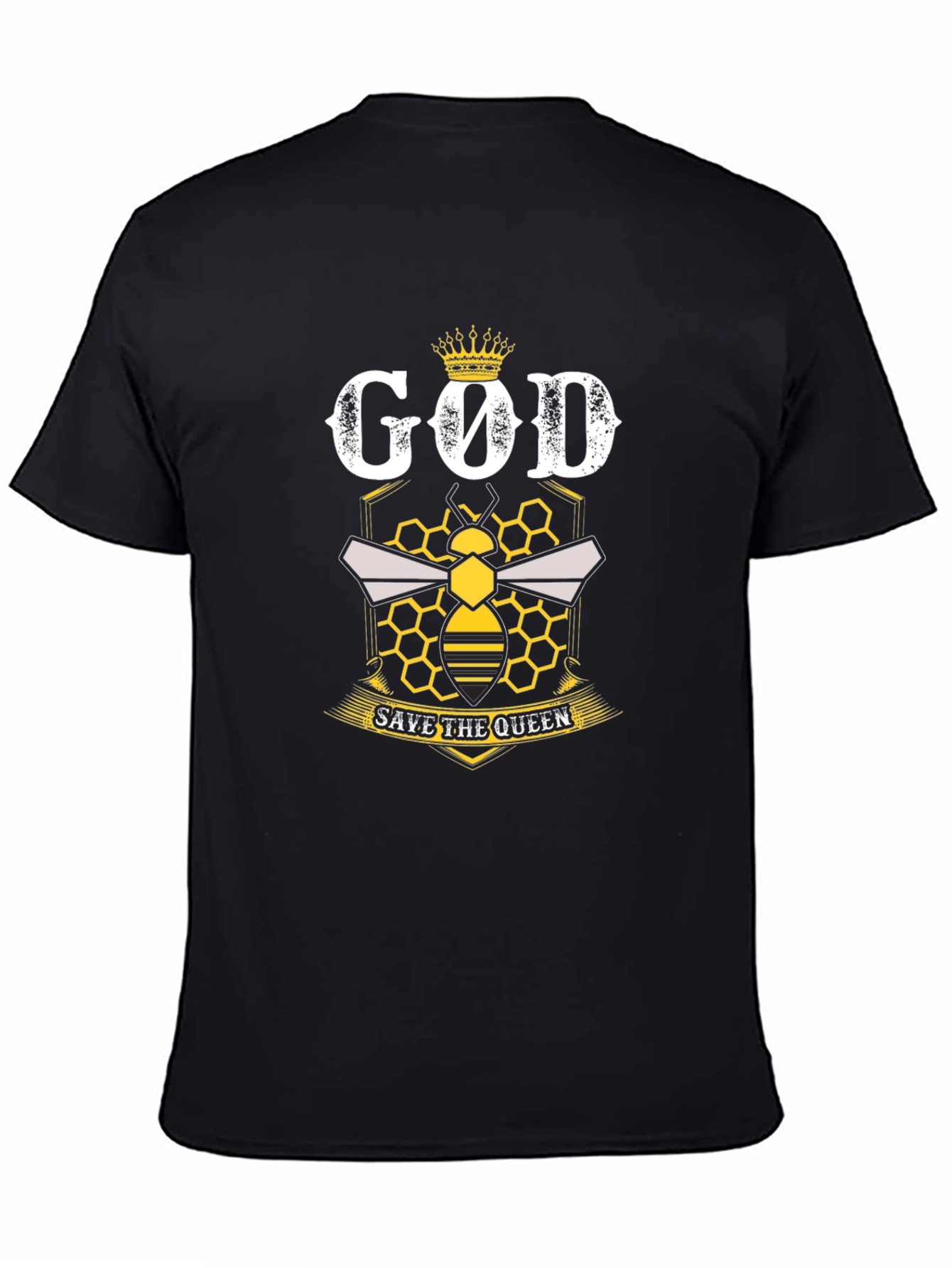 God Save the Queen Bee T-Shirt - Black