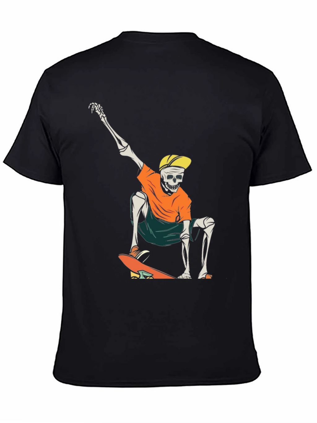 Skateboarding Skeleton Graphic T-Shirt