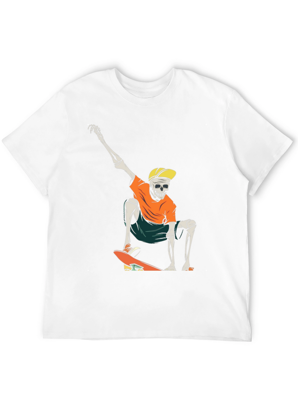 Skateboarding Skeleton Graphic T-Shirt