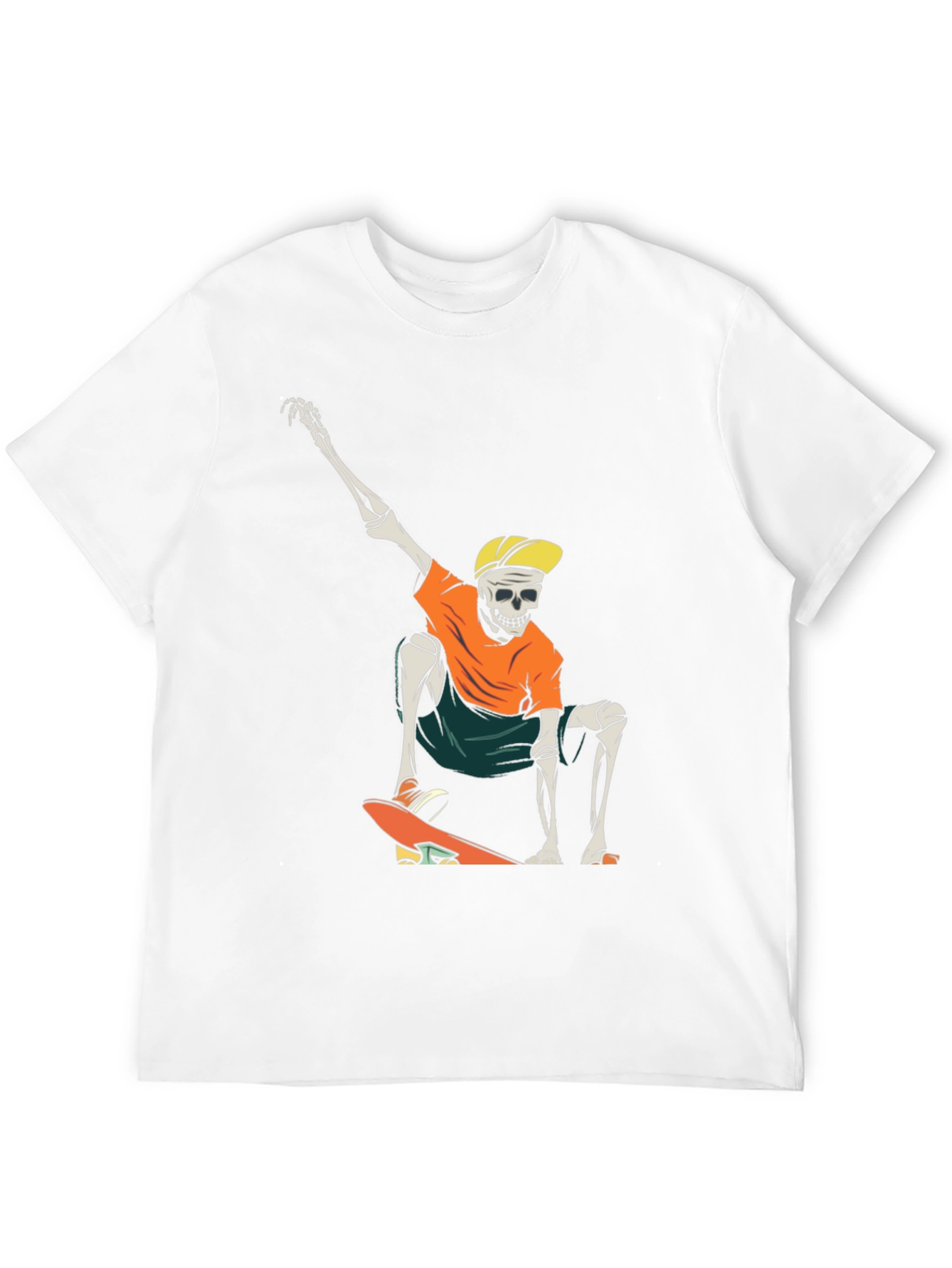 Skateboarding Skeleton Graphic T-Shirt