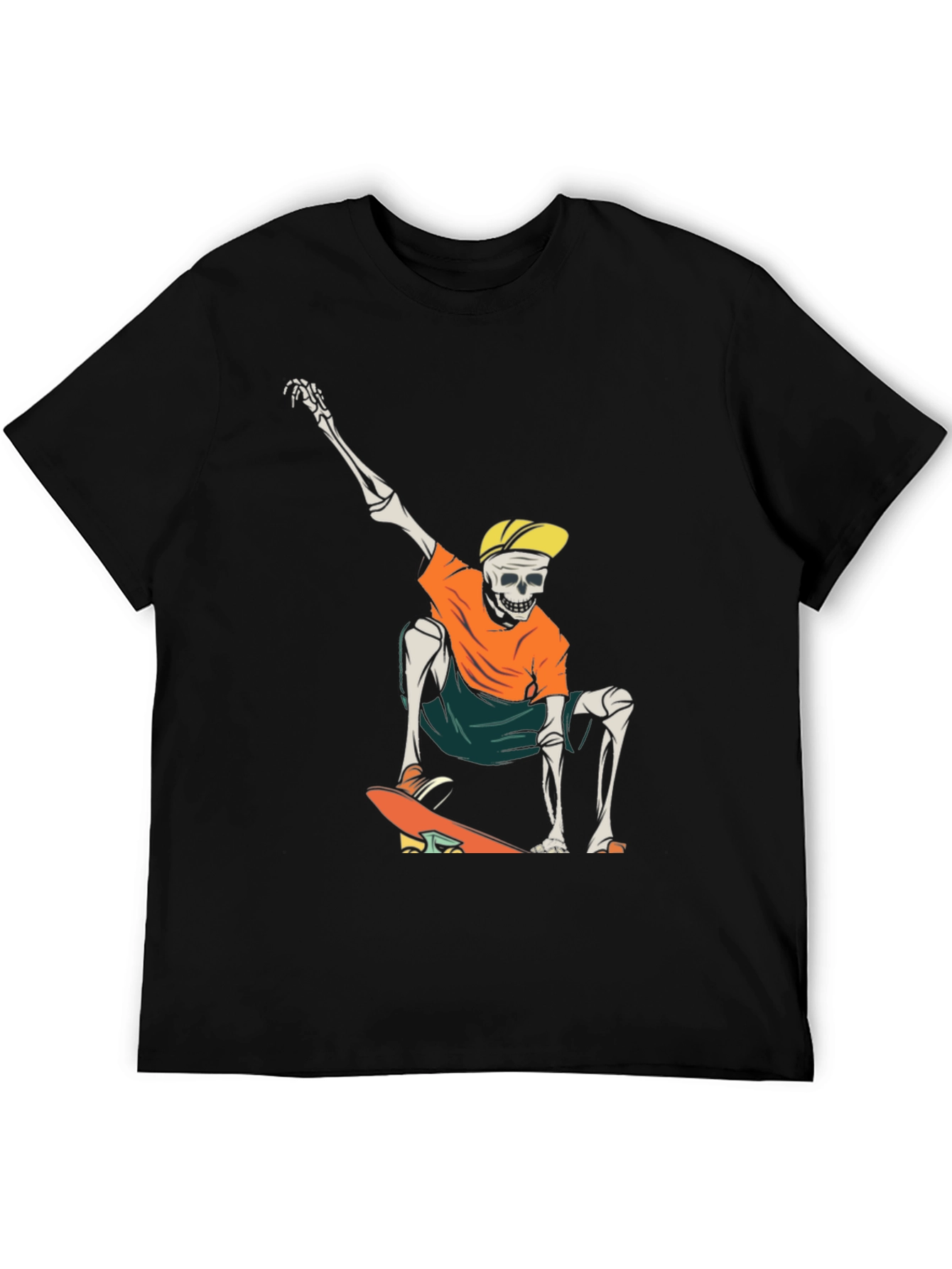 Skateboarding Skeleton Graphic T-Shirt