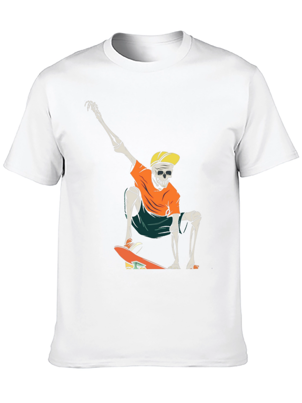 Skateboarding Skeleton Graphic T-Shirt