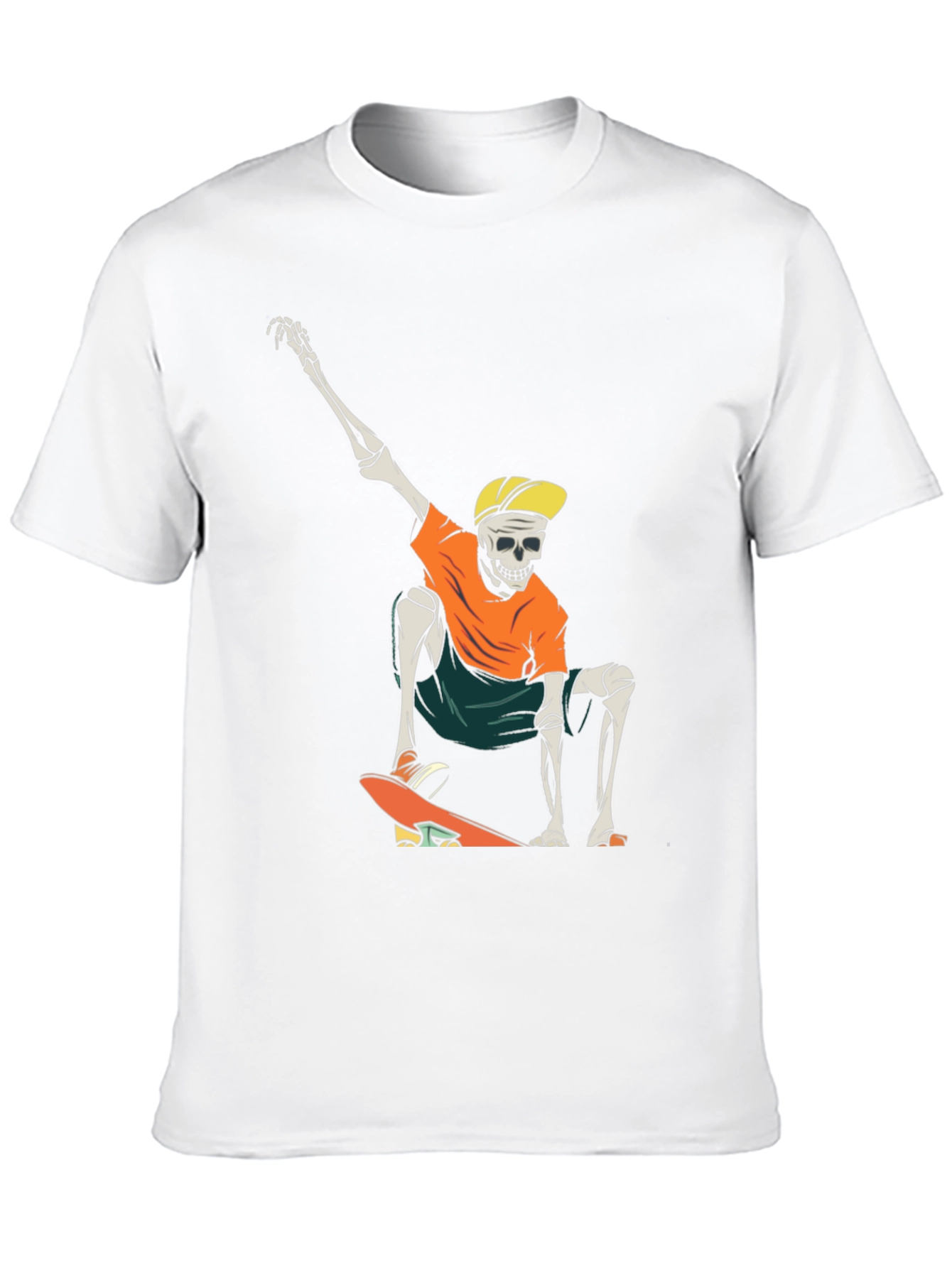 Skateboarding Skeleton Graphic T-Shirt