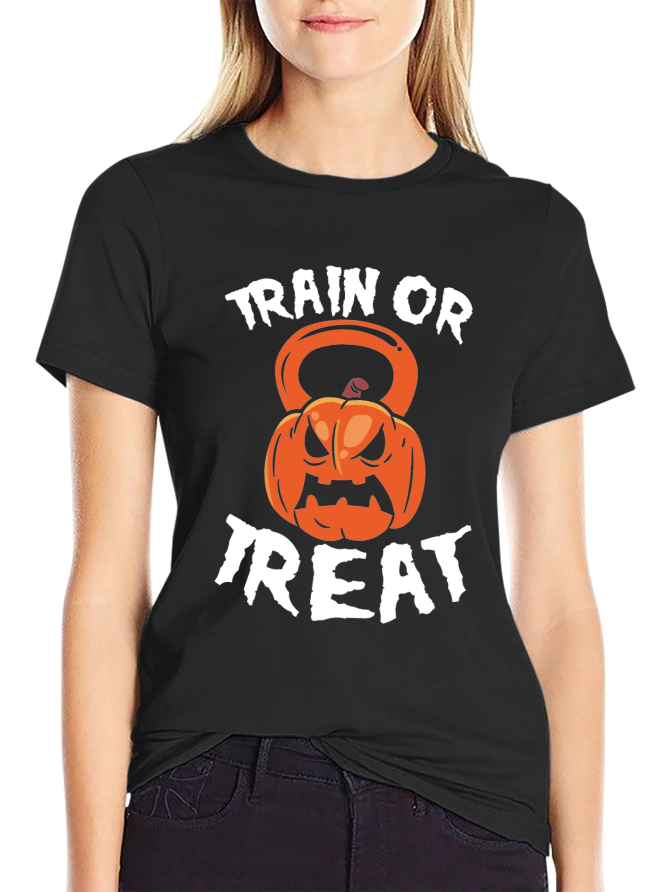 Train or Treat Halloween Gym Shirt
