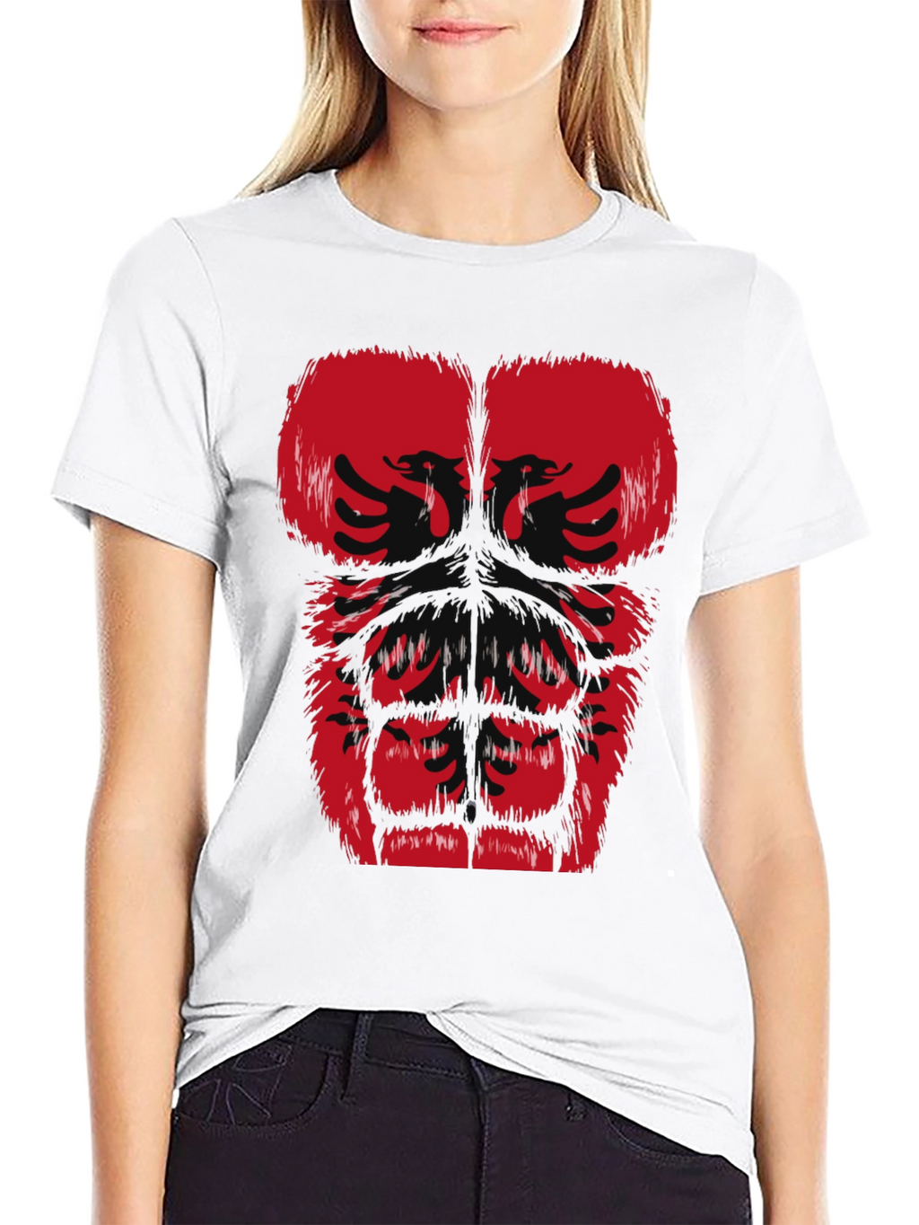 Albanian Eagle Graphic Tee - Muscle Body Print