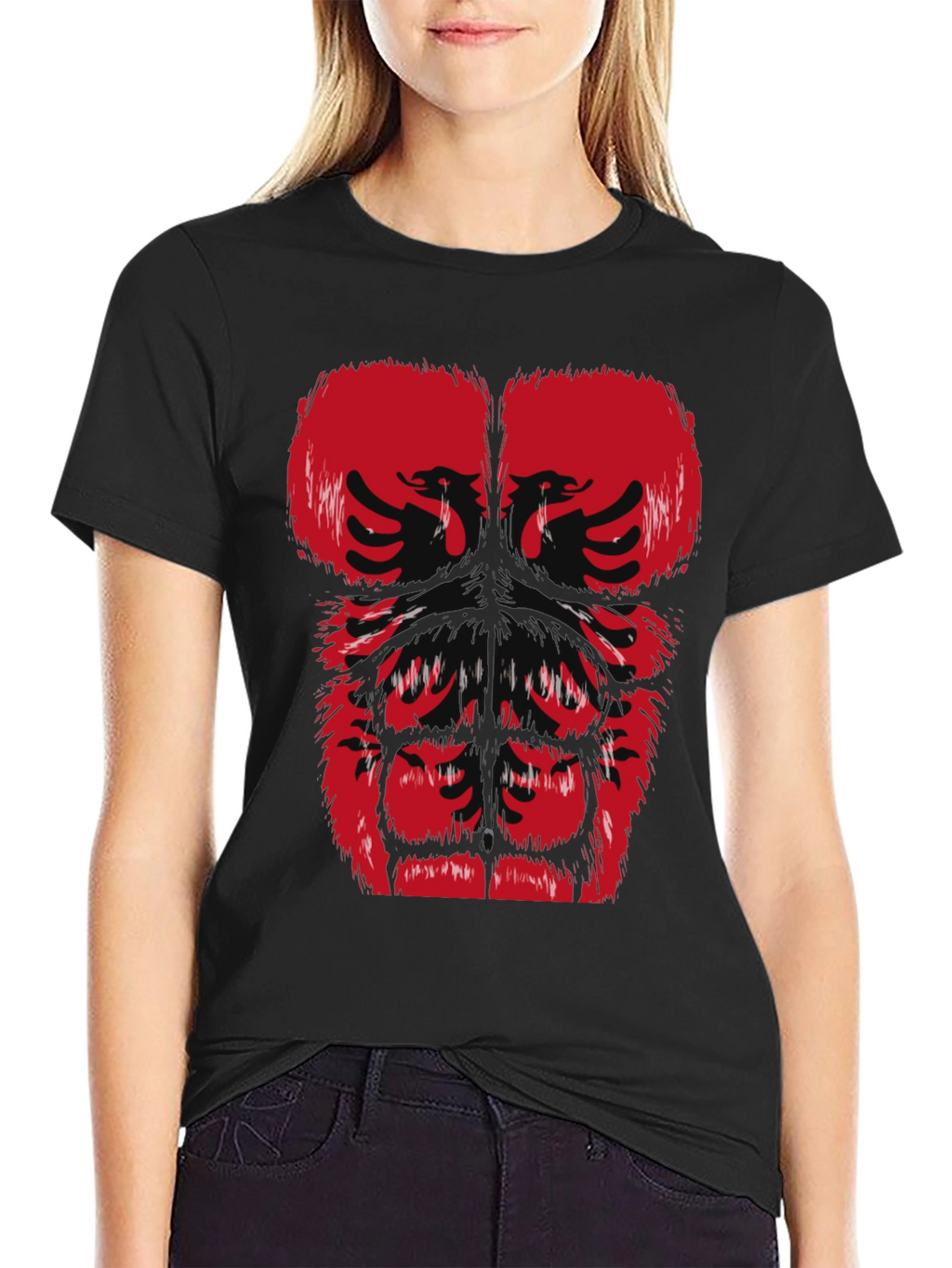 Albanian Eagle Graphic Tee - Muscle Body Print