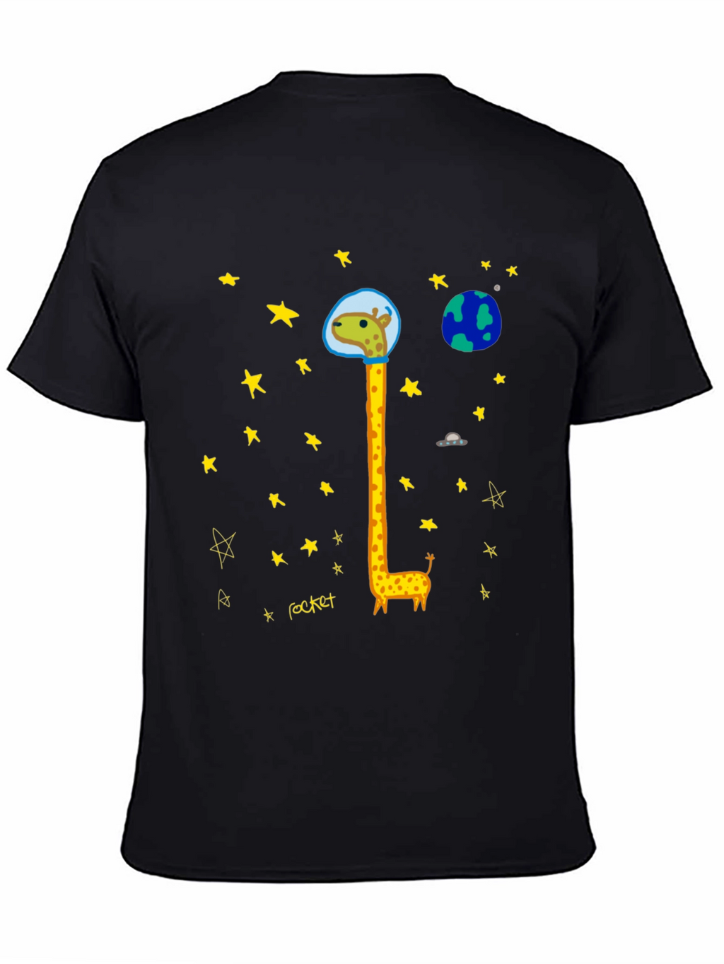 Giraffe Astronaut Graphic T-Shirt