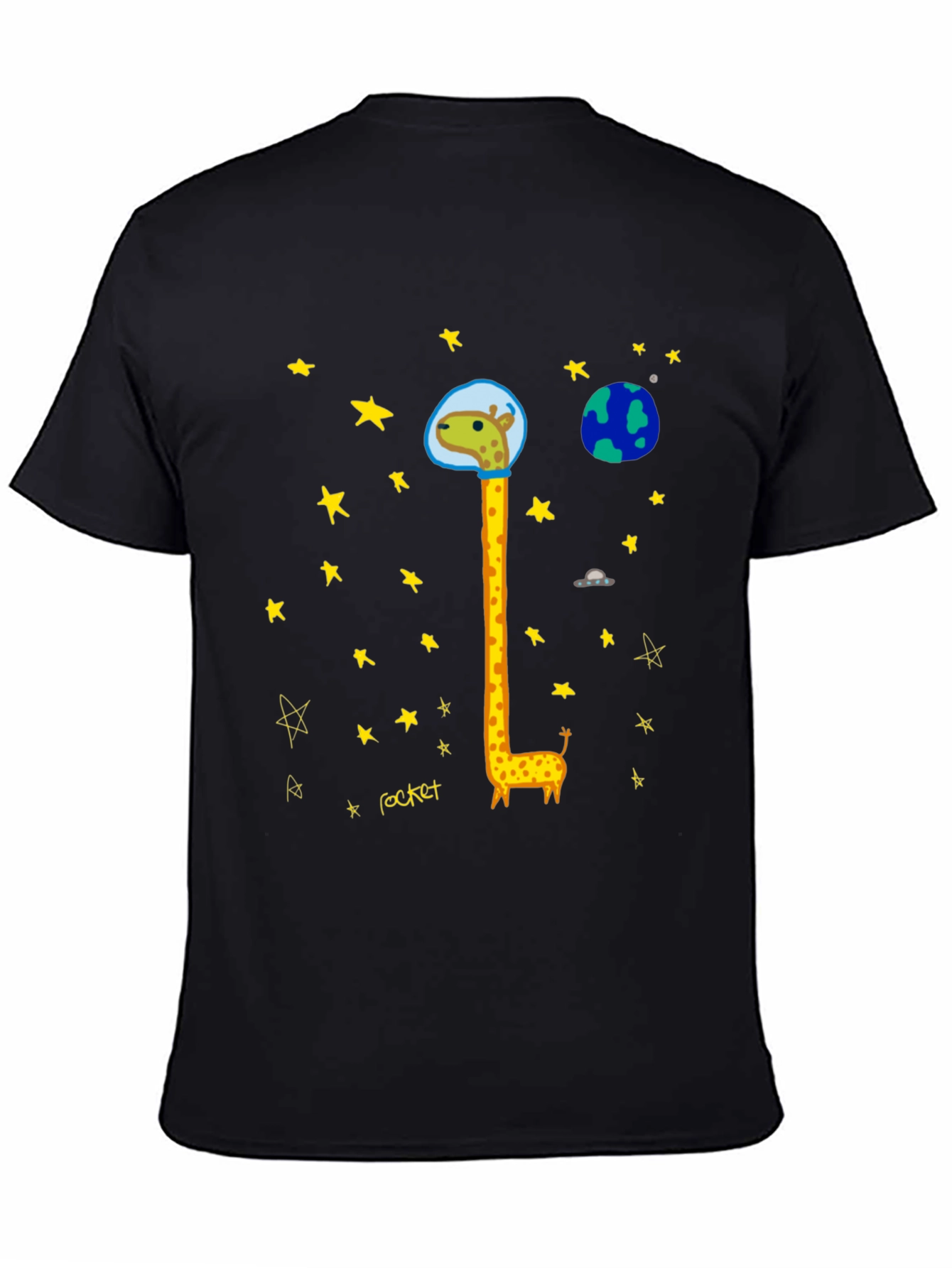 Giraffe Astronaut Graphic T-Shirt