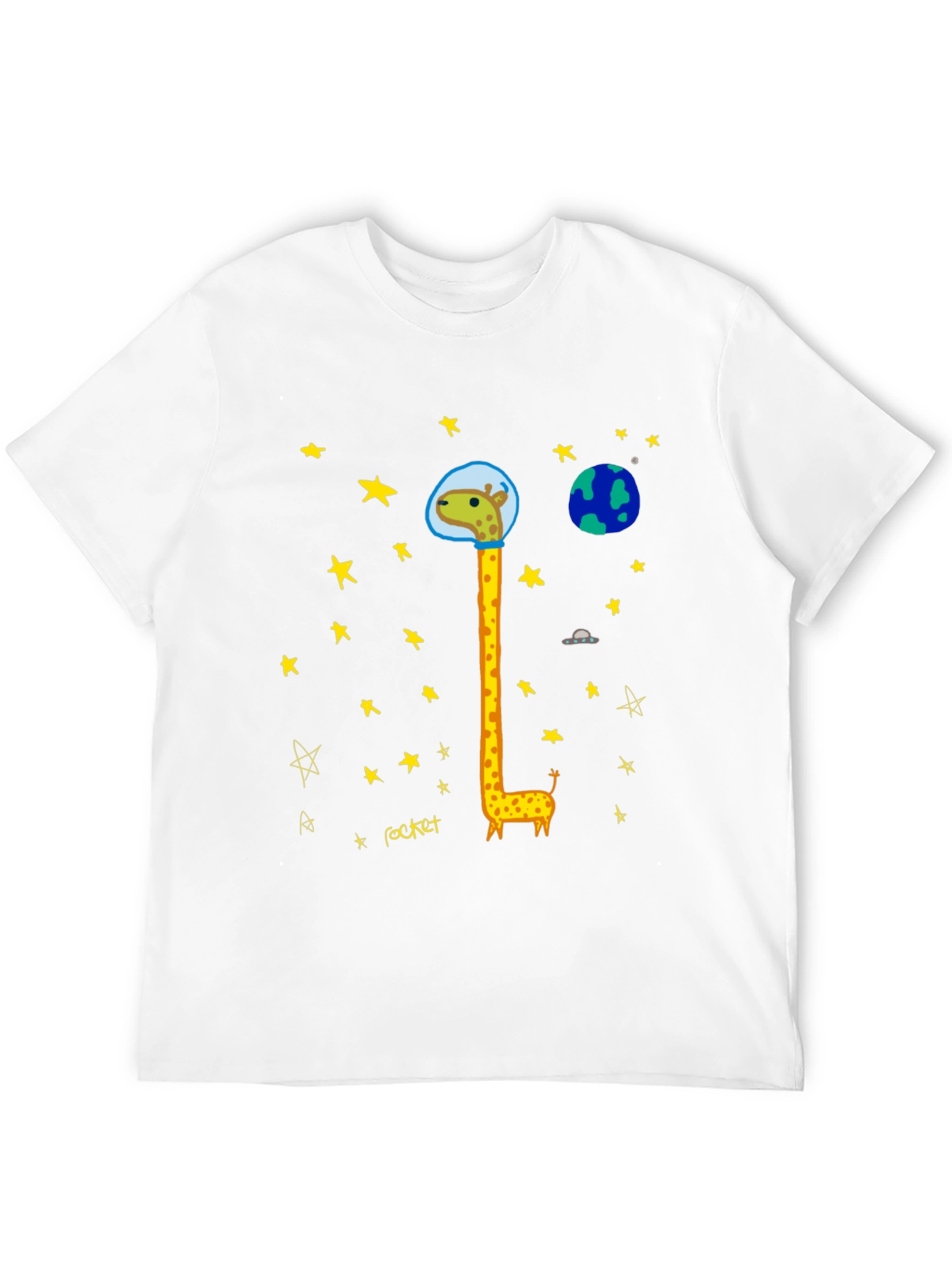 Giraffe Astronaut Graphic T-Shirt