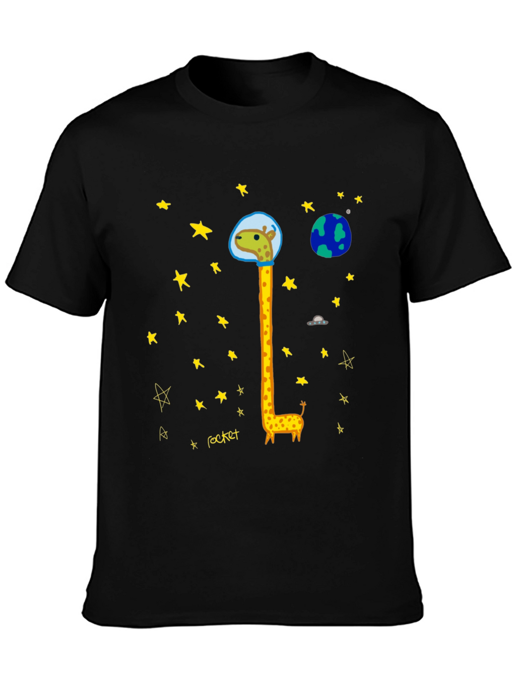 Giraffe Astronaut Graphic T-Shirt