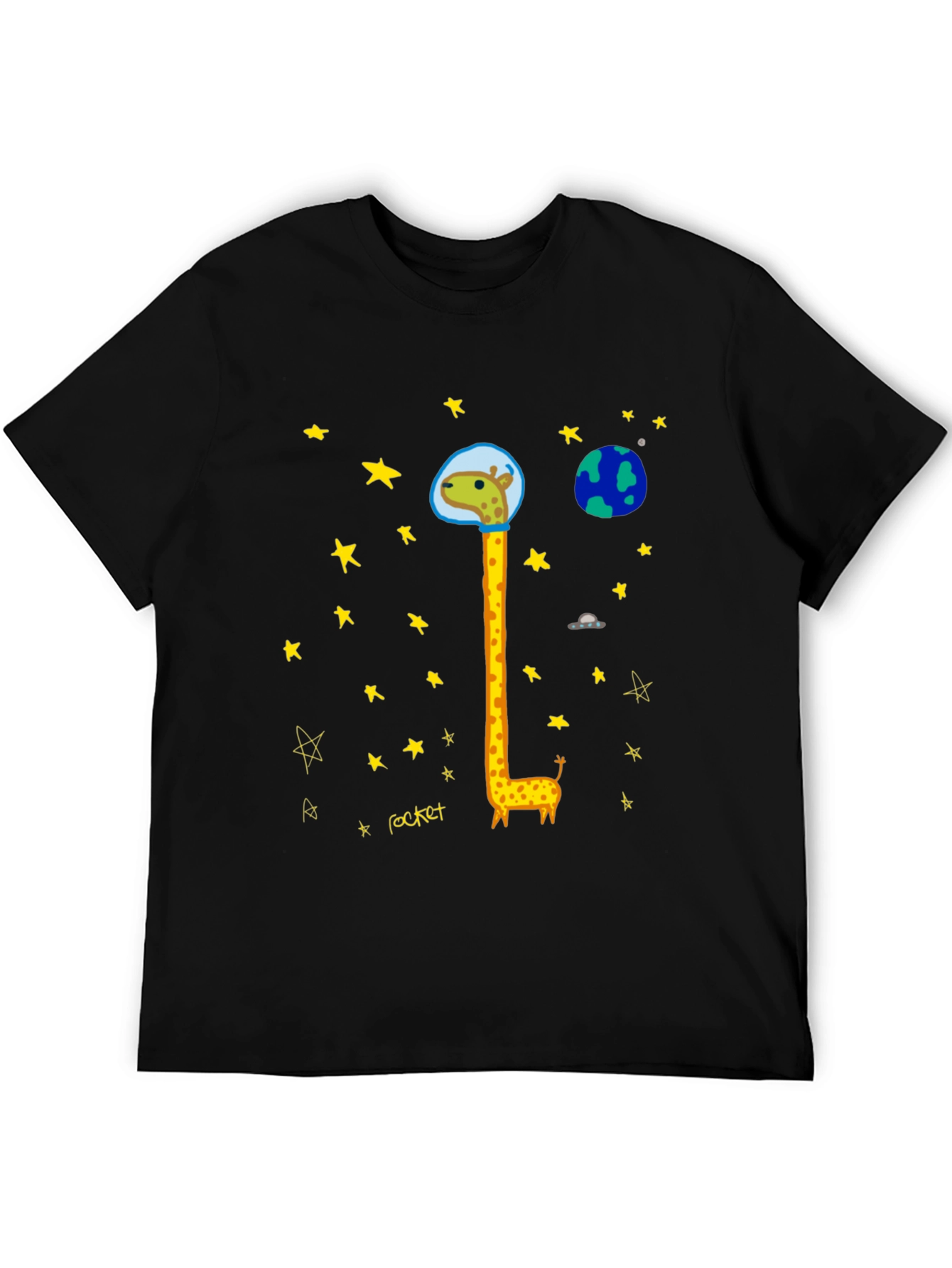 Giraffe Astronaut Graphic T-Shirt