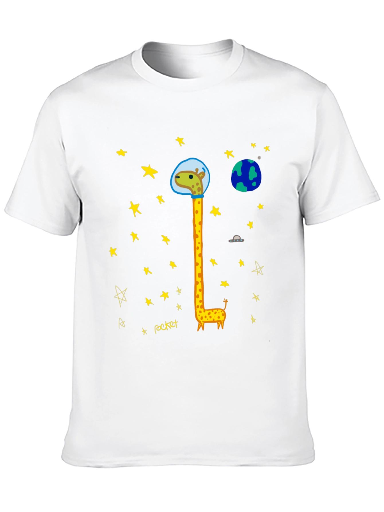 Giraffe Astronaut Graphic T-Shirt