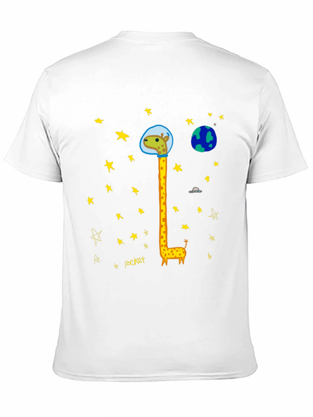 Giraffe Astronaut Graphic T-Shirt