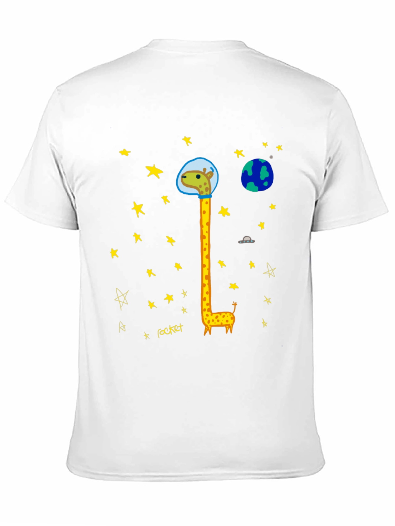 Giraffe Astronaut Graphic T-Shirt