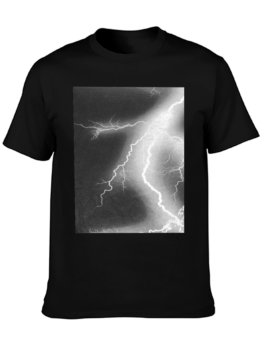 Lightning Bolt Graphic Black T-Shirt