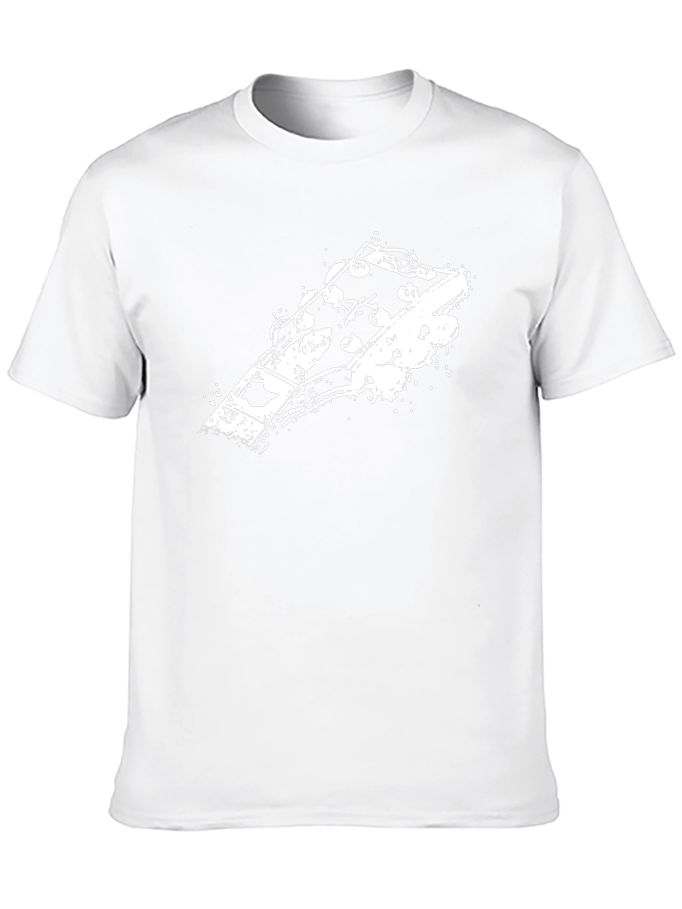 Guitar Headstock Graphic Tee - Black