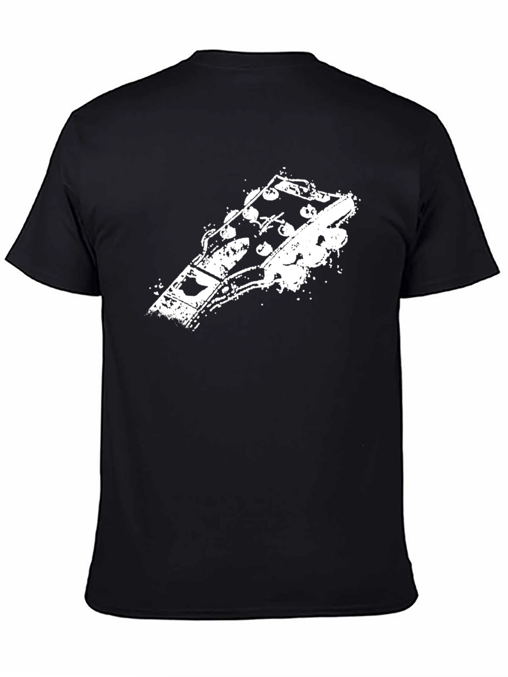 Guitar Headstock Graphic Tee - Black