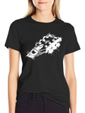 Guitar Headstock Graphic Tee - Black