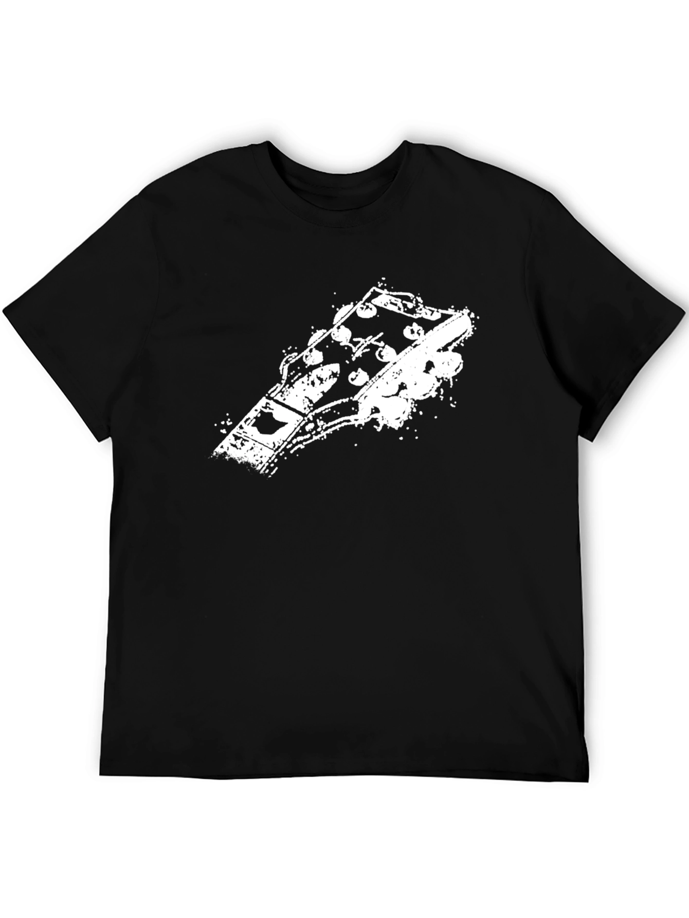 Guitar Headstock Graphic Tee - Black