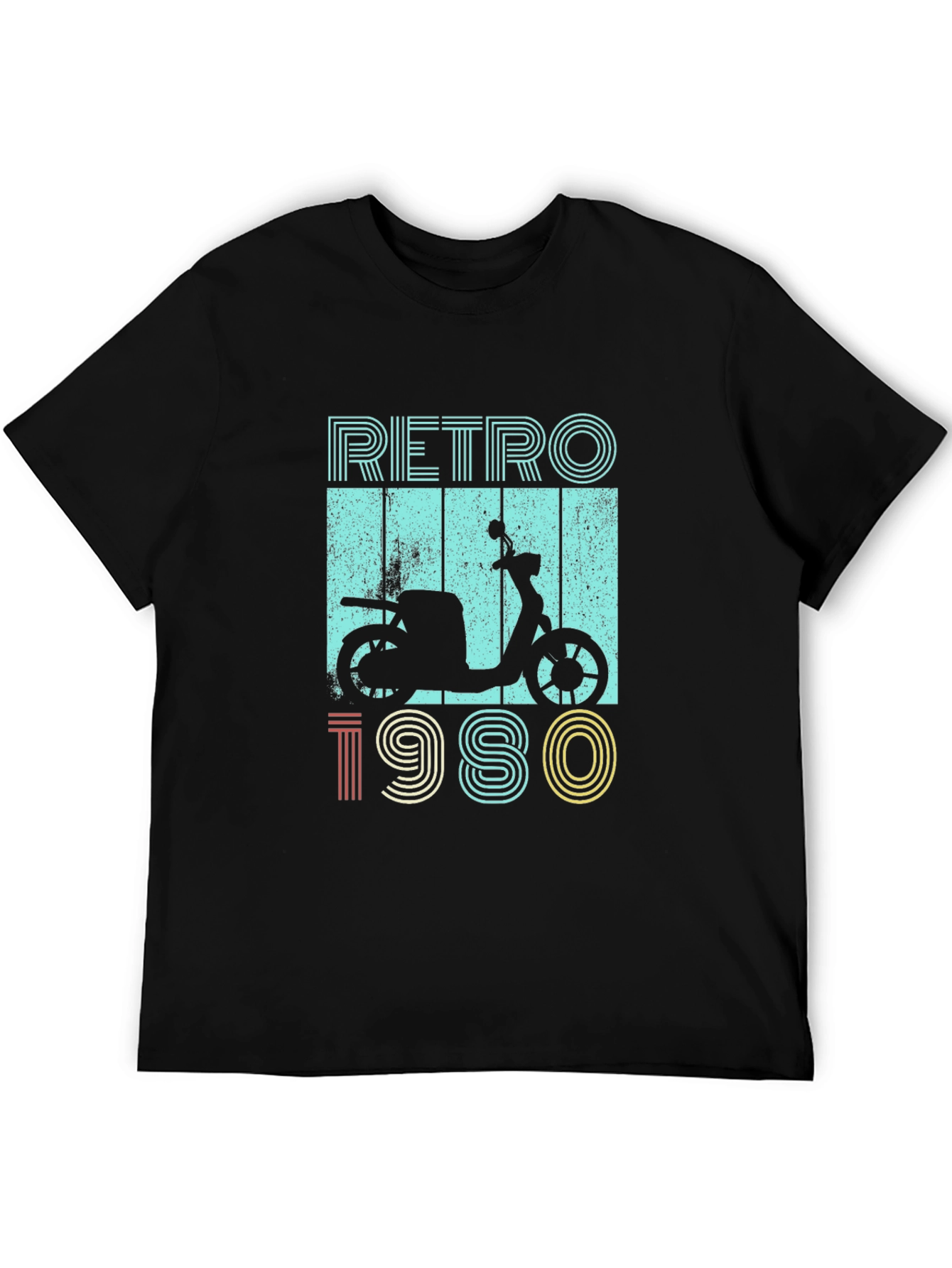 Retro 1980s Scooter Graphic T-Shirt